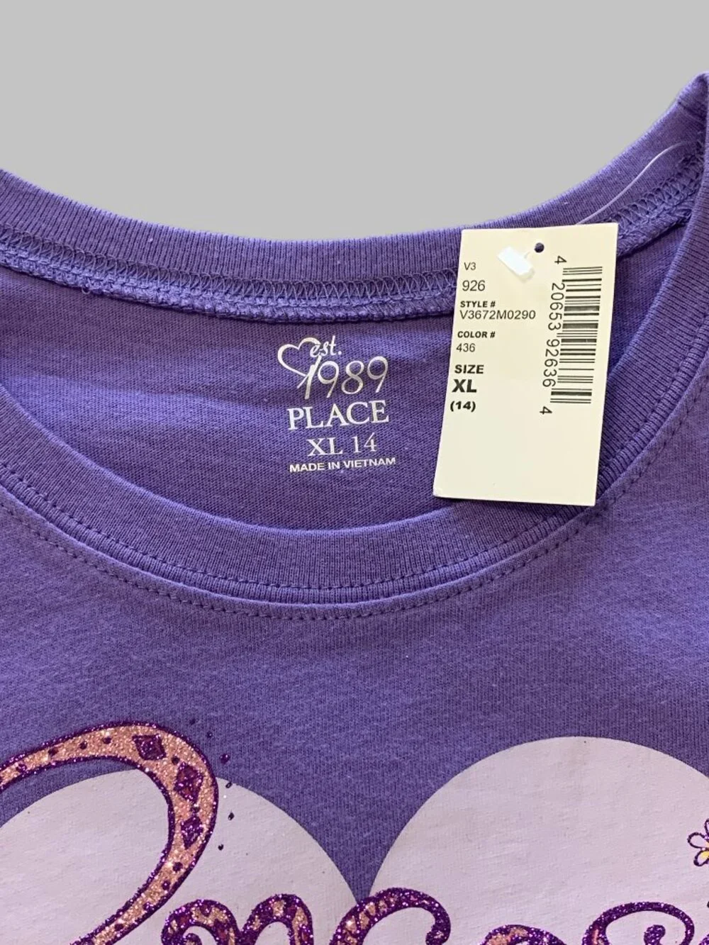 Brand New Girls Children's Place Long Sleeve Purple Shirt & Jeggings Set Size 14